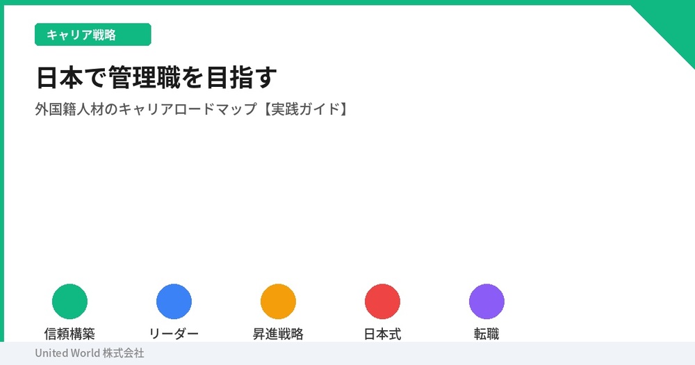 日本で管理職を目指す外国籍人材のキャリアロードマップ【実践ガイド】