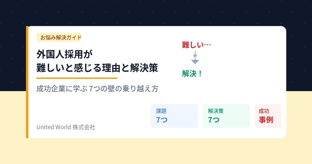 外国人採用が難しいと感じる理由と解決策|成功企業に学ぶ