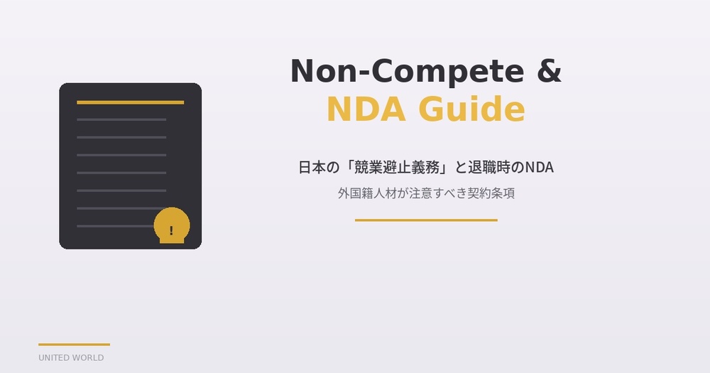 日本の「競業避止義務」と退職時のNDA――外国籍人材が注意すべき契約条項